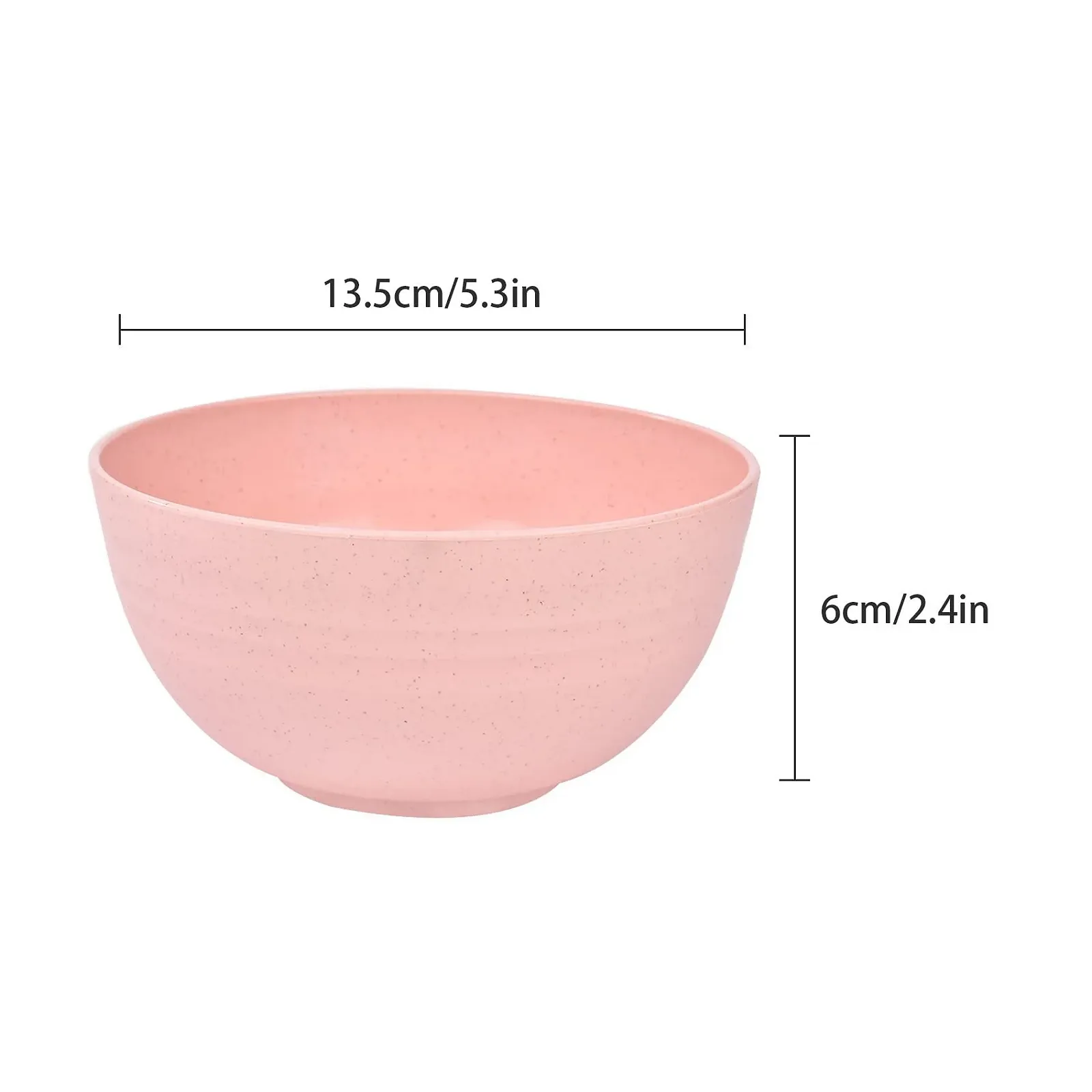 Миска IDISON Пластиковый набор мисок 5 штук Небьющиеся миски для лапши, хлопьев, 530 мл, фото №2