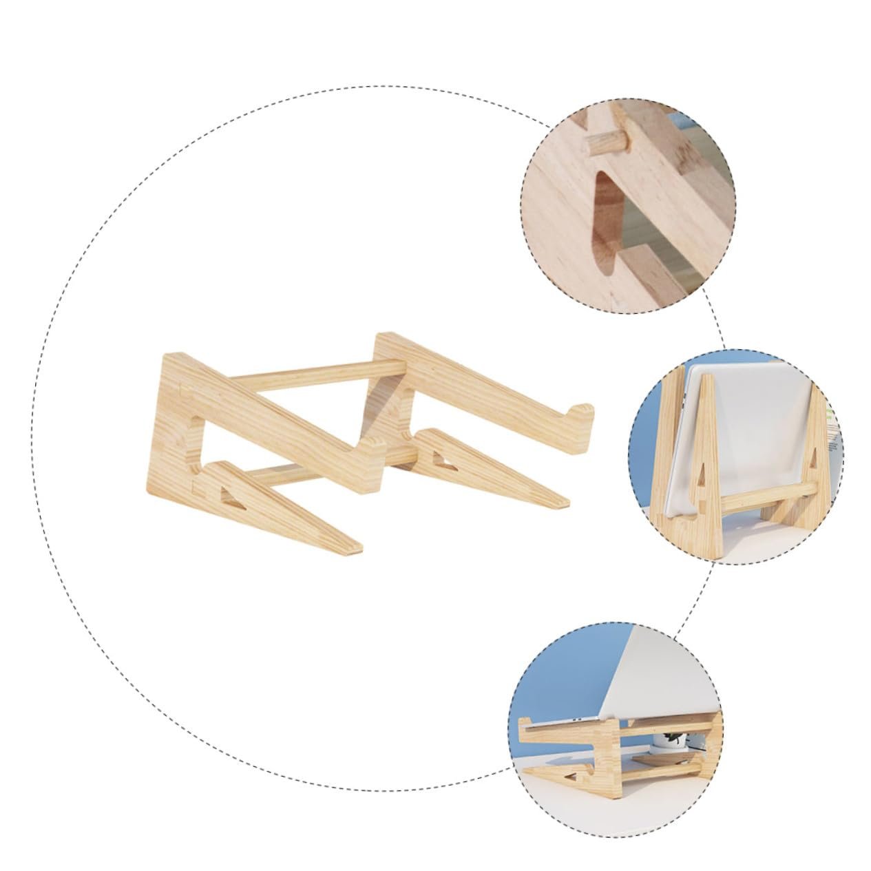 Подставка для ноутбука SHOWERORO Эргономичная Деревянная Подставка-Органайзер, фото №3 Подставка для ноутбука SHOWERORO Эргономичная Деревянная Подставка-Органайзер, фото №3