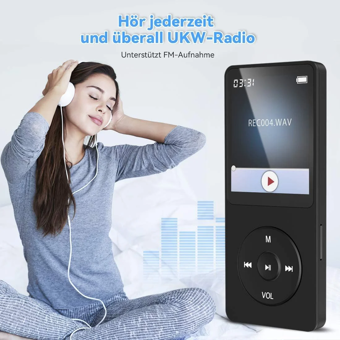 MP3 плеєр AGPTEK A02 32 ГБ Чорний, фото №6