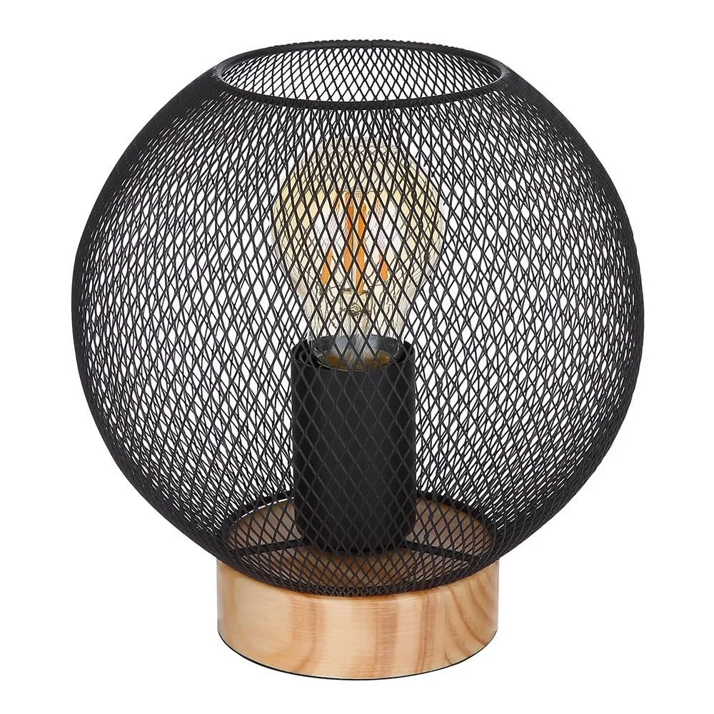 Настольная лампа Globo Industrial Metal Mesh LED 20 см Black, фото №6