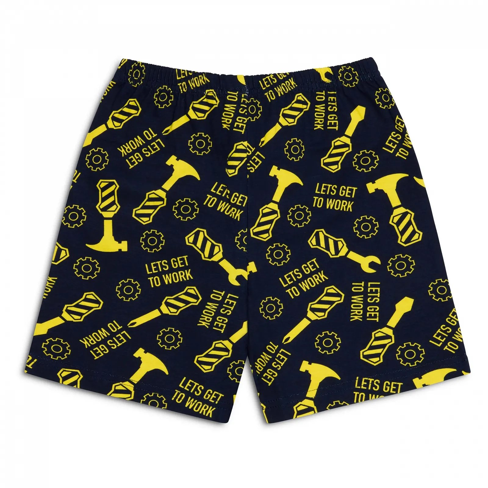 Комплект детской пижамы (футболка и шорты) Paw Patrol Rubble, 100% хлопок, для мальчиков, фото №6