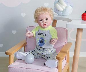 Кукла Reborn iCradle Baby Toddler Boy 22 дюйма 55 см силиконовая мягкая реалистичная мальчик - Фото 1