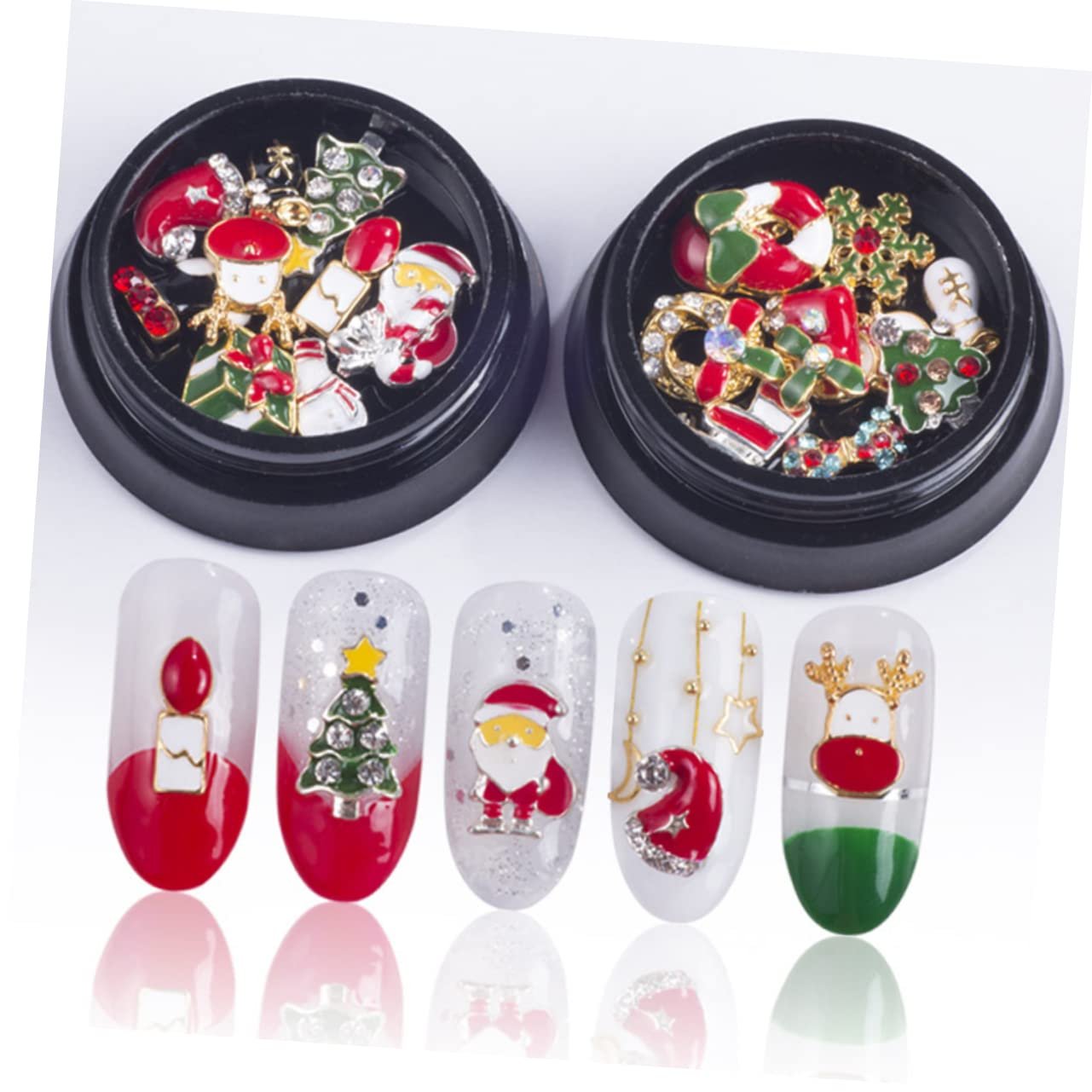 Наклейки для ногтей Beavorty 3 набора Рождественские украшения Женские украшения Блестки для ногтей Стразы для вечеринок 20 штук * 3, фото №8