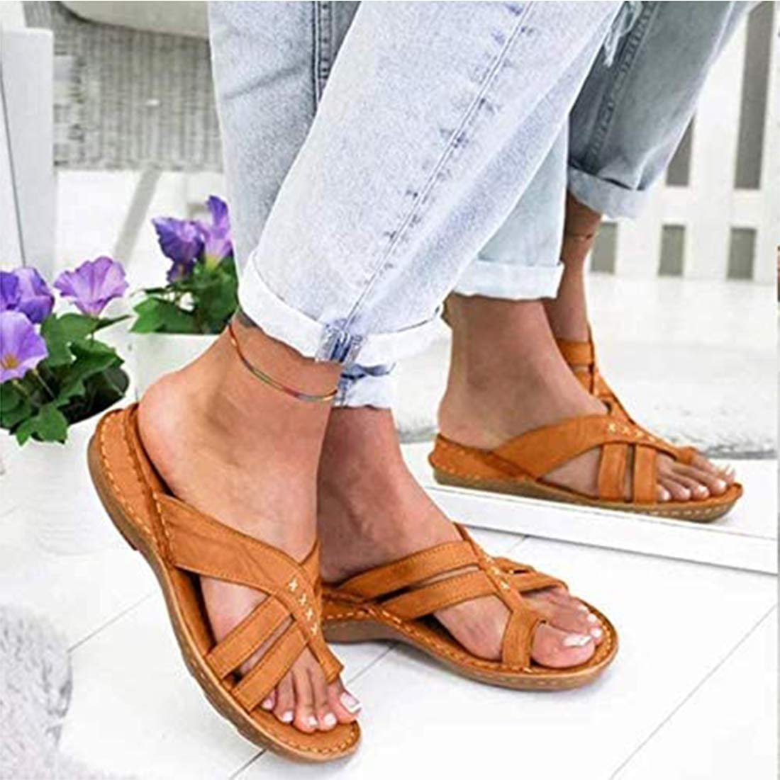 Туфли CrEev Женские Кожаные Удобные на плоской подошве Мягкие с корректором большого пальца стопы, фото №3