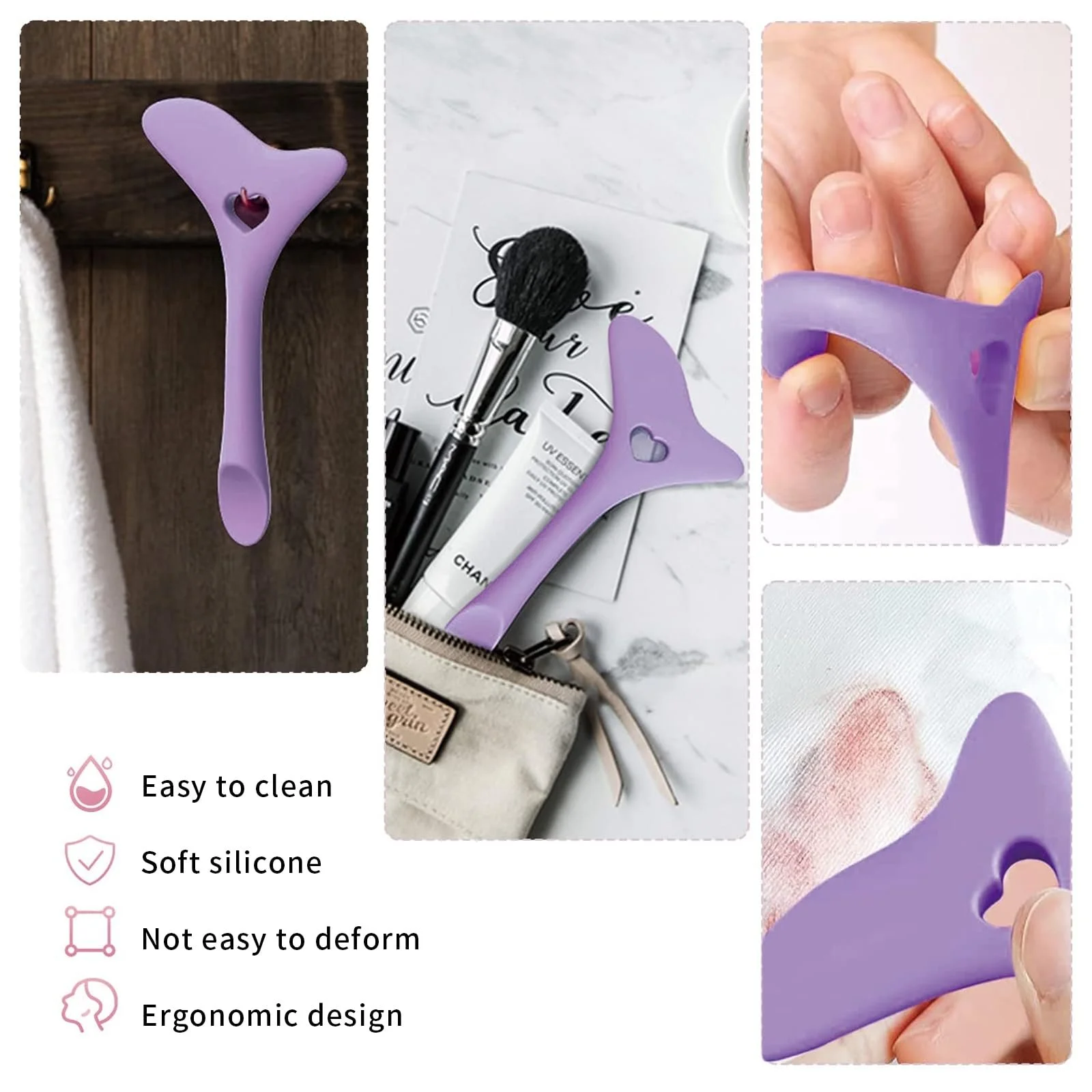 Трафареты для подводки FAMIDIQGO набор изук силикон многоразовые для новичков фиолетовый, фото №6 Трафареты для подводки FAMIDIQGO набор изук силикон многоразовые для новичков фиолетовый, фото №6