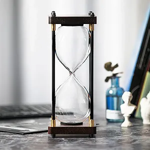 Пісочний годинник Fillable Hourglass Для наповнення Дерев'яна рама Великі Чорний synthetic.ua - Фото 1