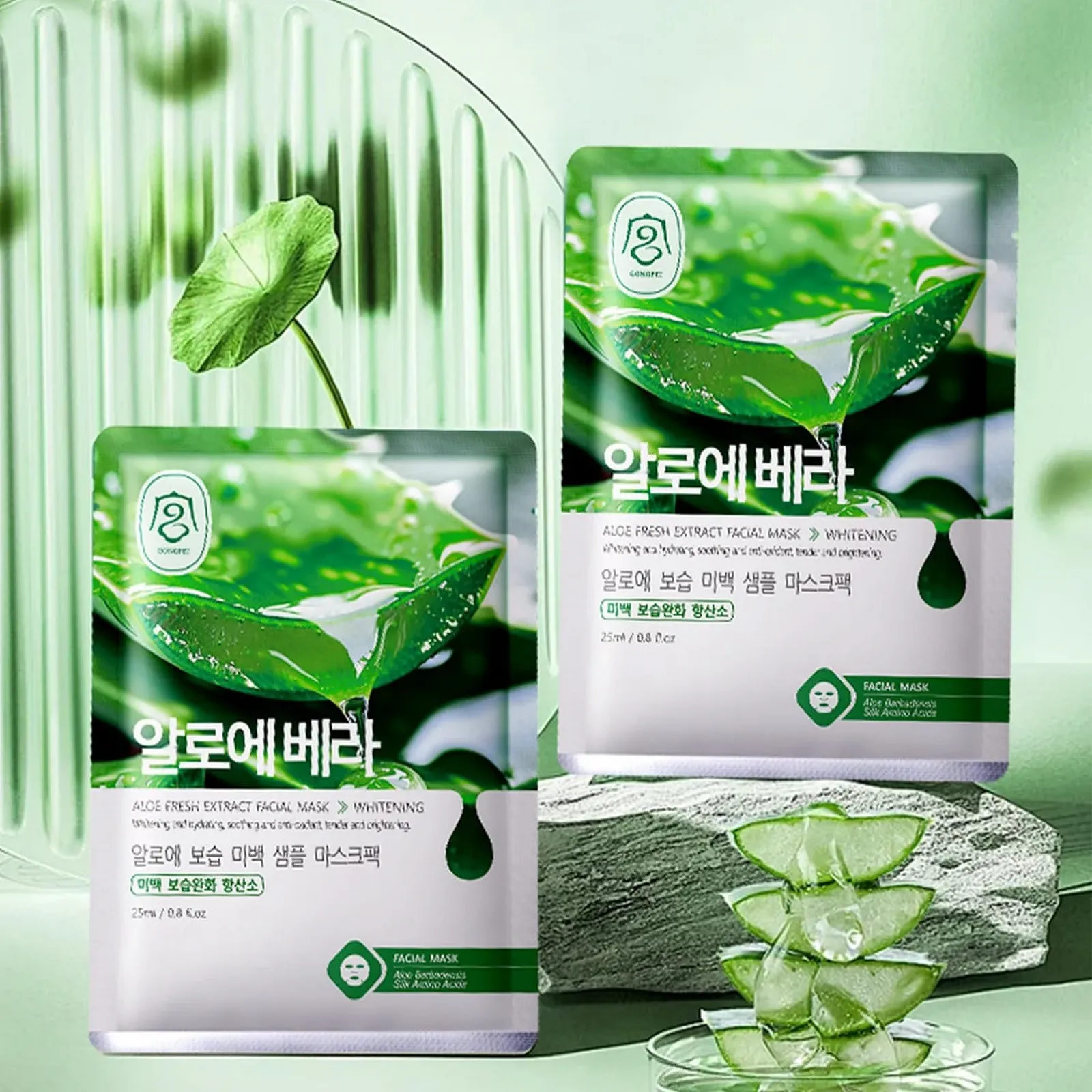 Тканинна маска для обличчя Aloe Vera Зволоження з соком алое вера, фото №5