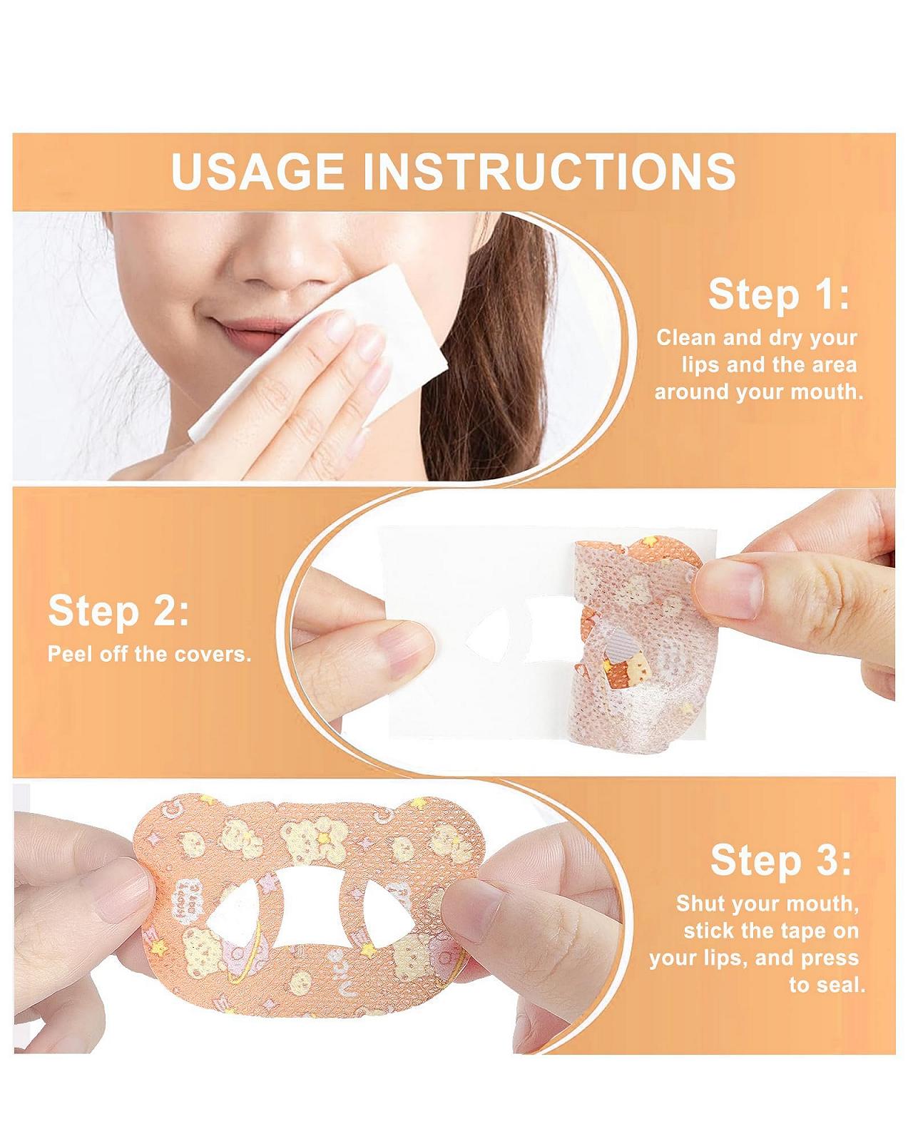 Пластирі для рота для жінок для сну, для подолання дихання ротом, фото №4