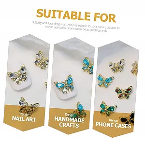 Прикраса для манікюру своїми руками Метелики MERRYHAPY 3D, Паковання 10 штук synthetic.ua - Фото 1