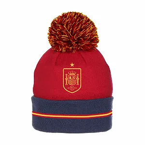 Шерстяная шапка для юношей и девушек с официальной символикой испанской футбольной команды, красный цвет, Sin Talla - Фото 1