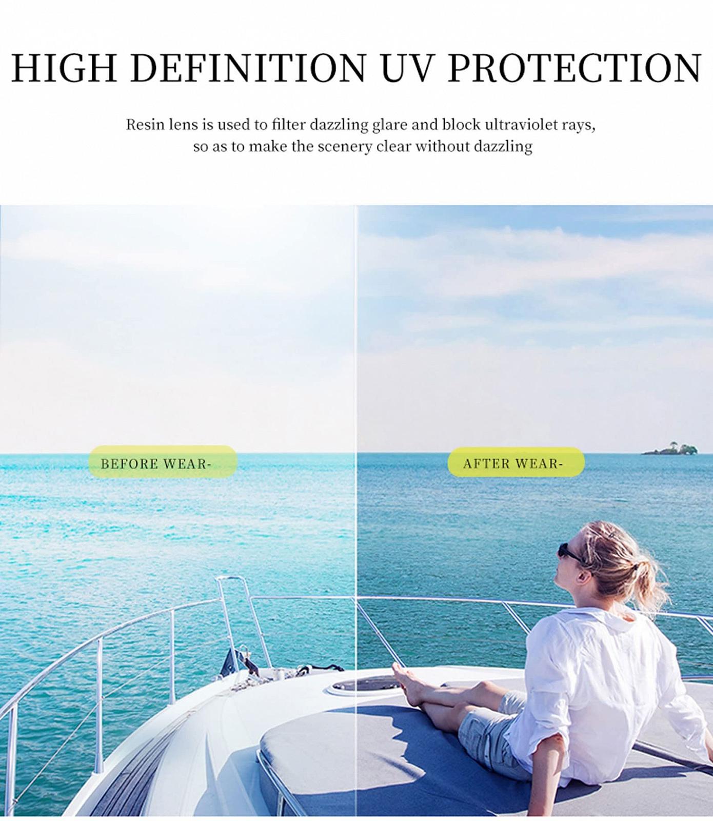 Солнцезащитные очки YAMEIZE Прямоугольные Модные Поляризованные для Мужчин и Женщин Без оправы UV400 Квадратные для Шопинга, фото №5