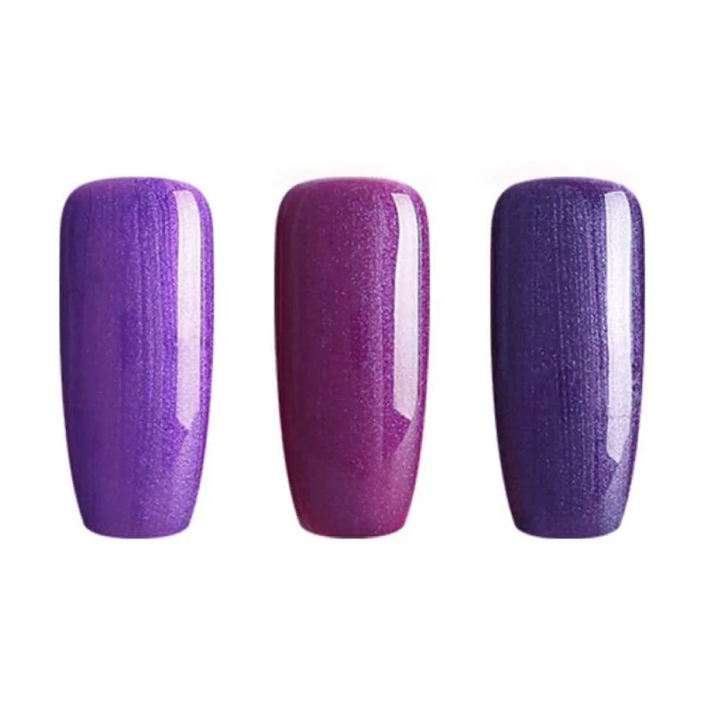 Гель-лак BLUESKY Фиолетовый виноград 80551, Сиреневый блеск A064, Фиолетовый блеск 80543, 3 x 5 мл Фиолетовый (требуется отверждение под УФ/LED лампой), фото №2