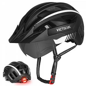 Шолом Victgoal MTB з магнітним козирком, знімним сонцезахисним козирком і заднім світлодіодним ліхтарем - Фото 1