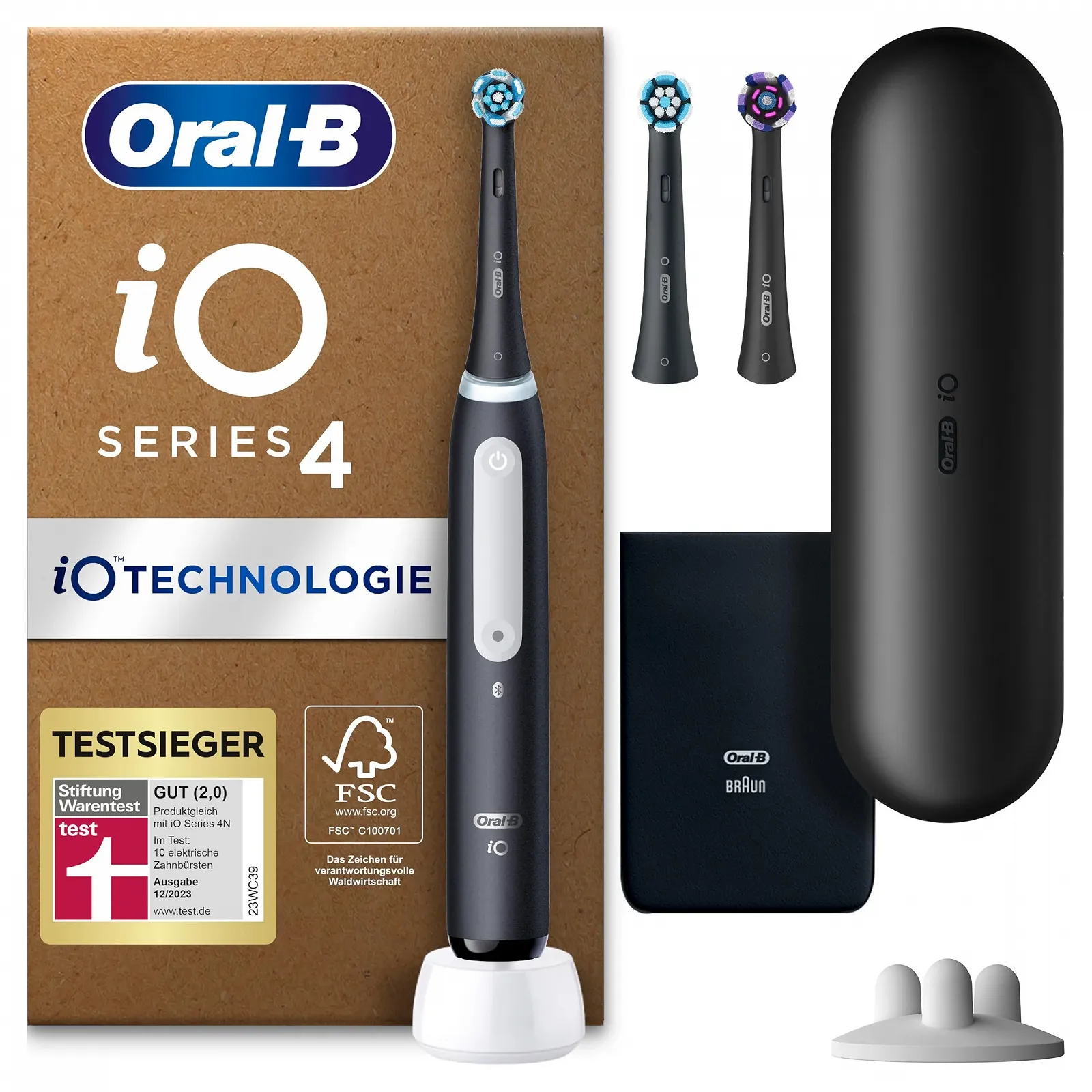 Электрическая зубная щетка Oral-B iO Series 4 Plus Edition 4 режима Черная матовая, фото №1