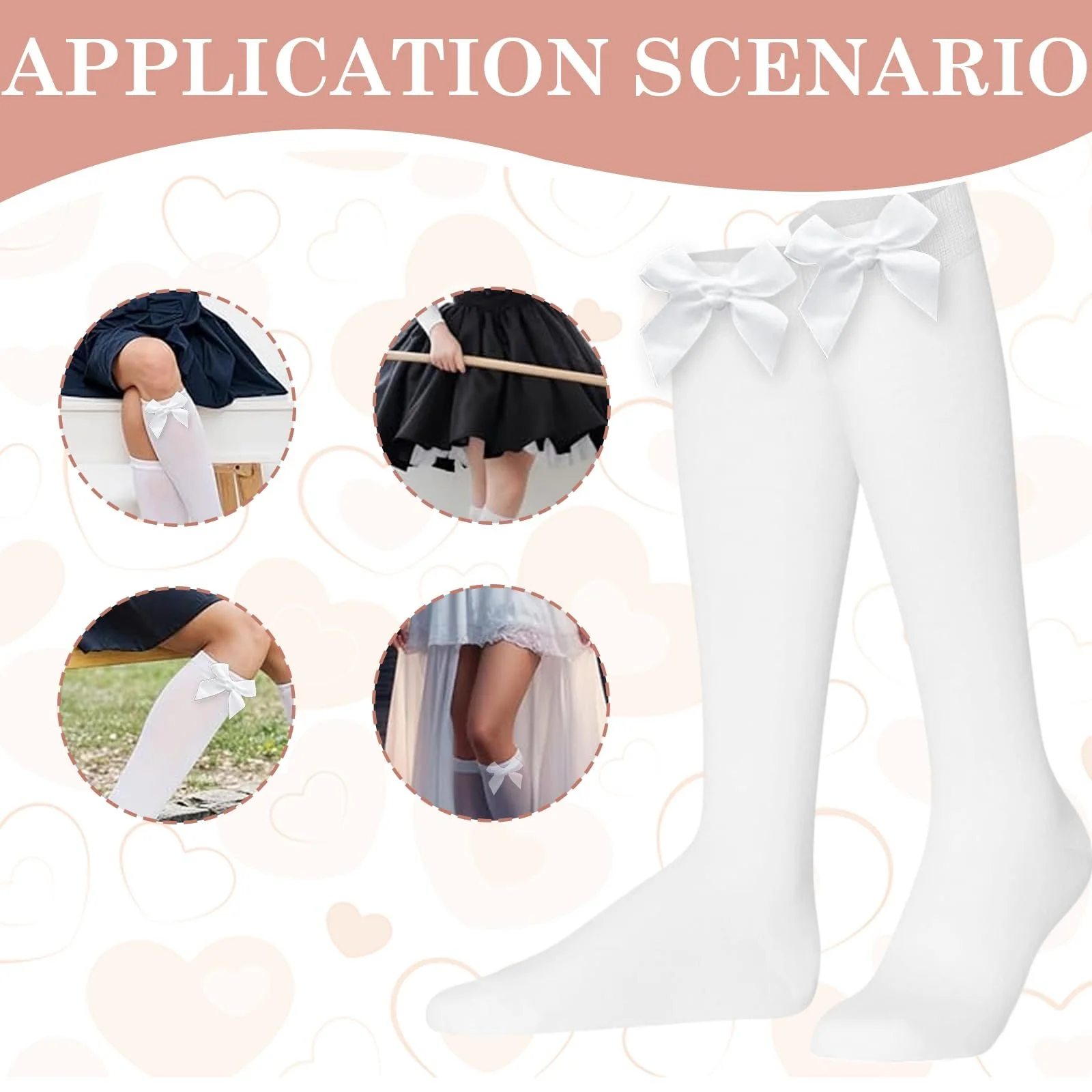 Комплект з 2 жіночих гольфів, Білий, фото №4