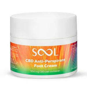 Крем для ног SOOL CBD Anti-Perspirant с 500 мг CBD, маслами жожоба и розмарина 100 мл - Фото 1