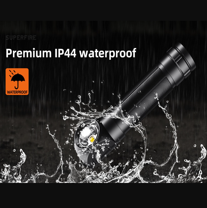 Фонарь многофунциональный аккумуляторный TH04 SuperFire 600 Lumen IP43, фото №5