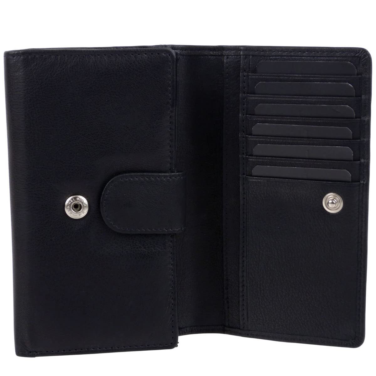 Женский кошелек Oakridge Leather Trifold Black, фото №5
