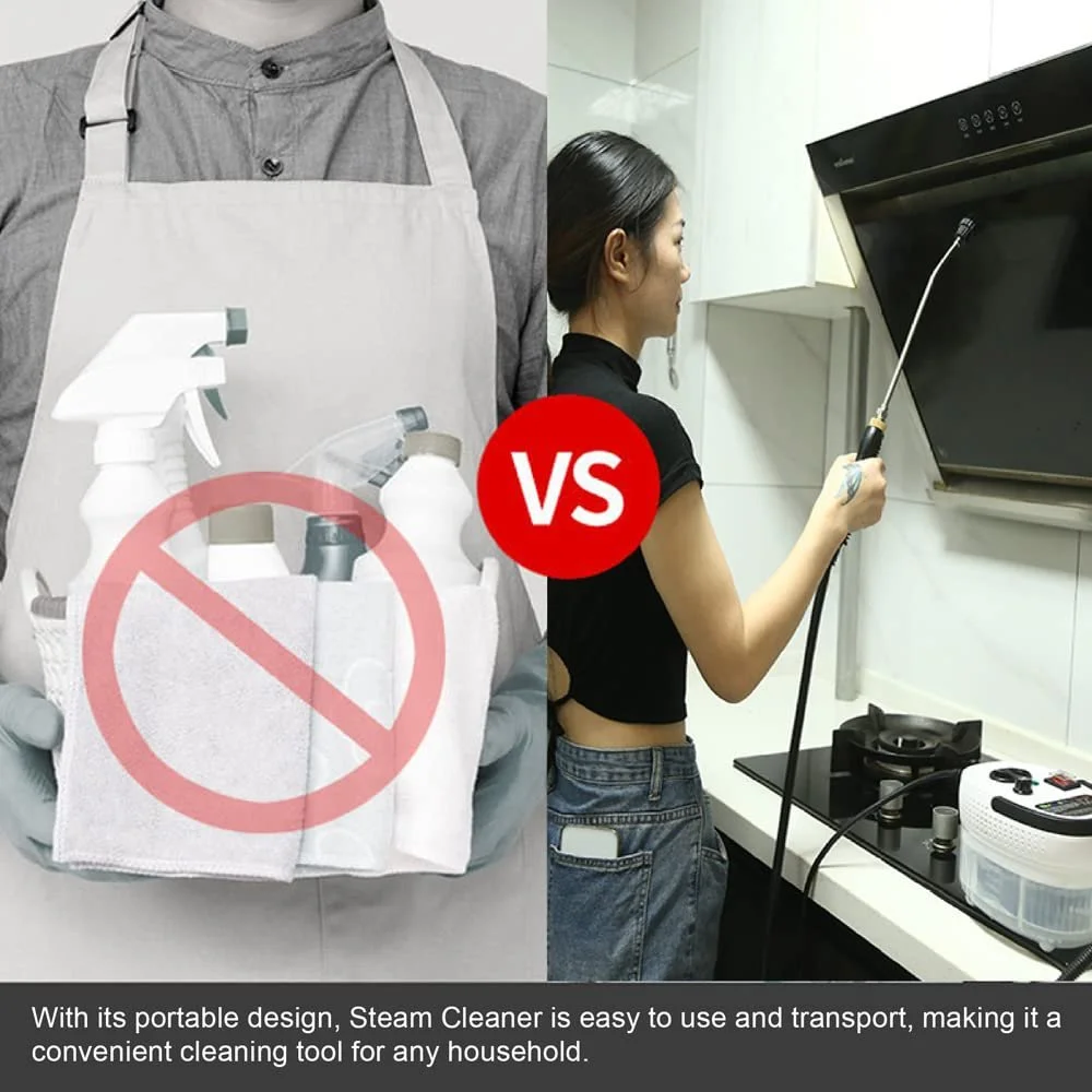 Пароочисник портативний ручний 2500 Вт високого тиску, фото №4