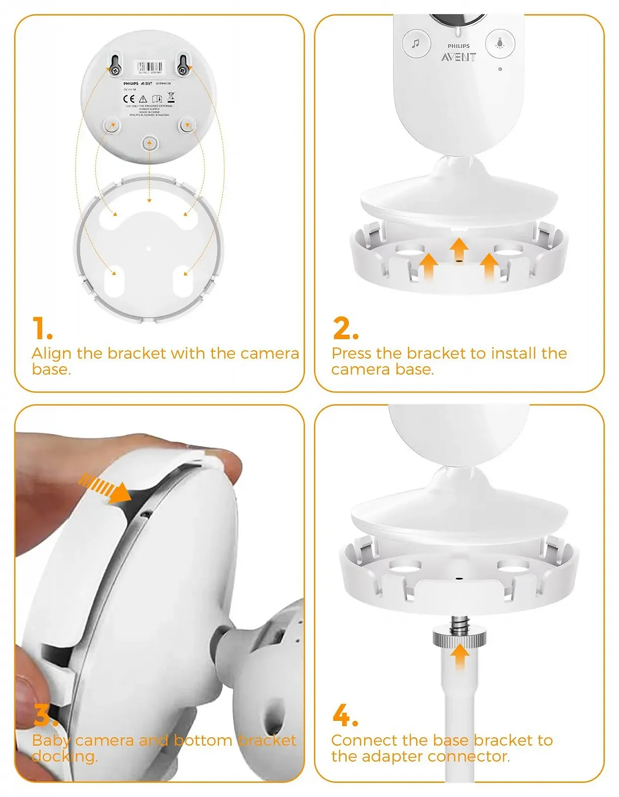 Кронштейн для Philips Avent SCD843/26 SCD833/26 SCD891/26 SCD881/26 Тримач камери для SCD845/26, фото №5 Кронштейн для Philips Avent SCD843/26 SCD833/26 SCD891/26 SCD881/26 Тримач камери для SCD845/26, фото №5