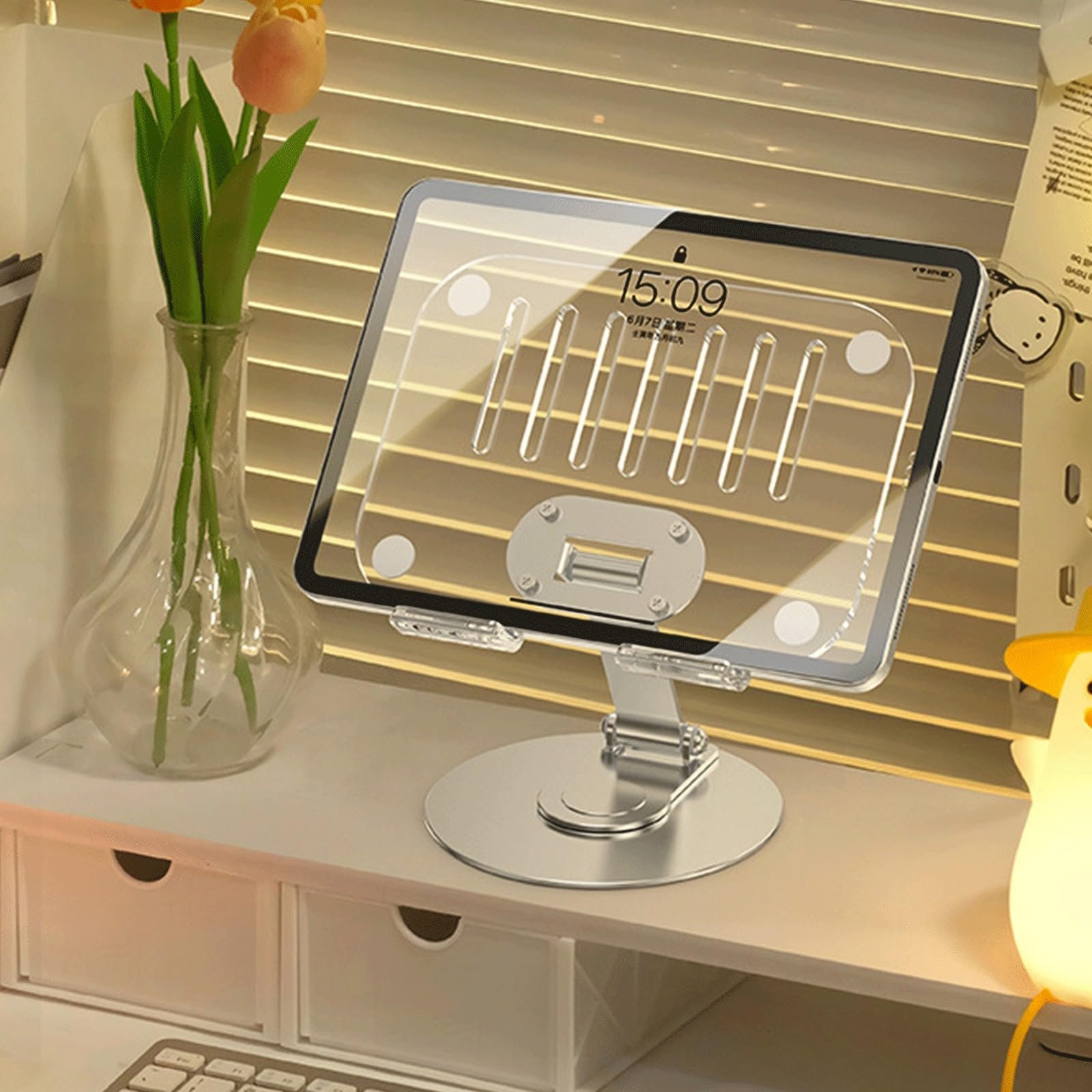 Підставка для ноутбука Портативна Складна Обертання на 360 градусів Охолоджуюча, фото №4