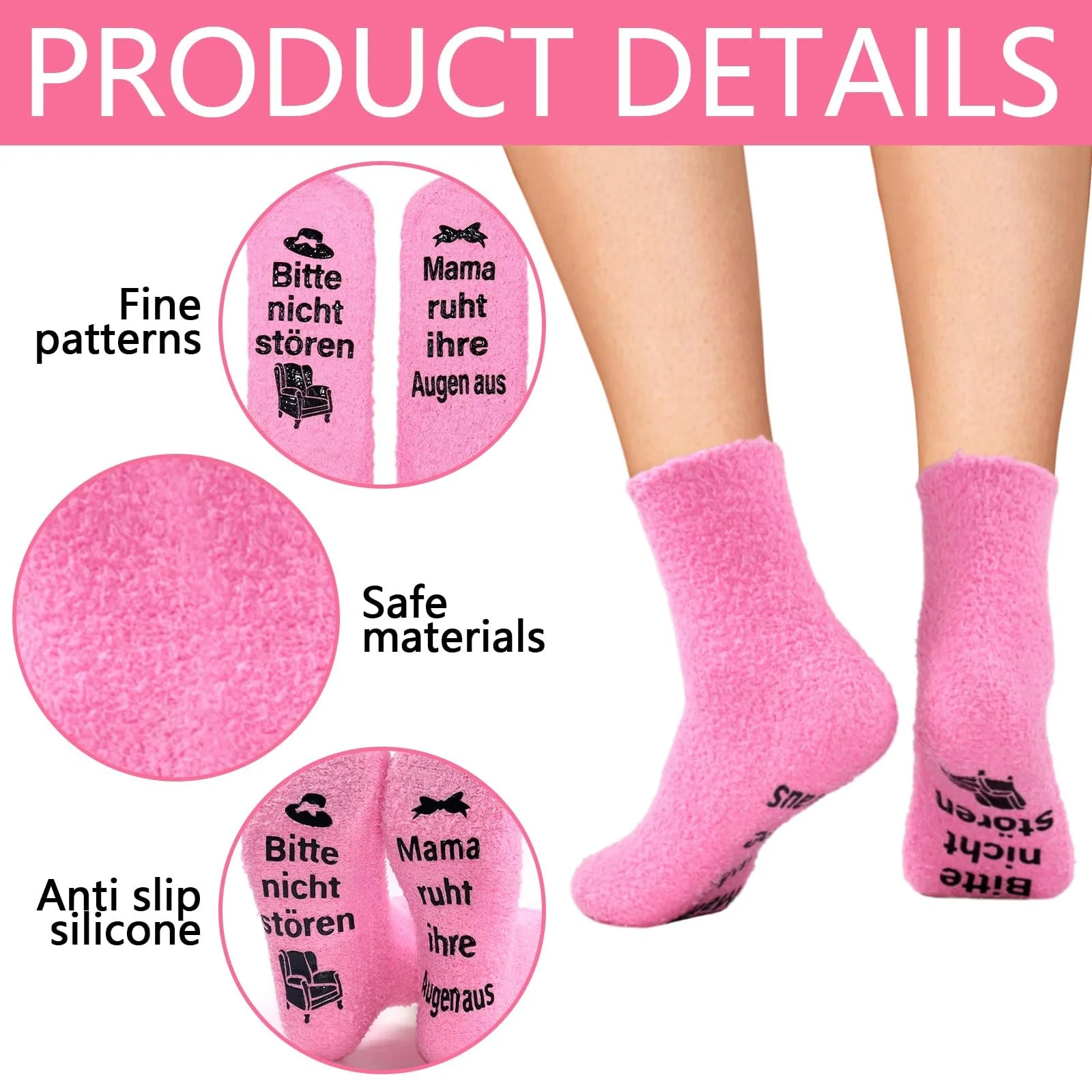 Носки с надписью, 3 крема для рук для женщин, подарочный набор (A), фото №2