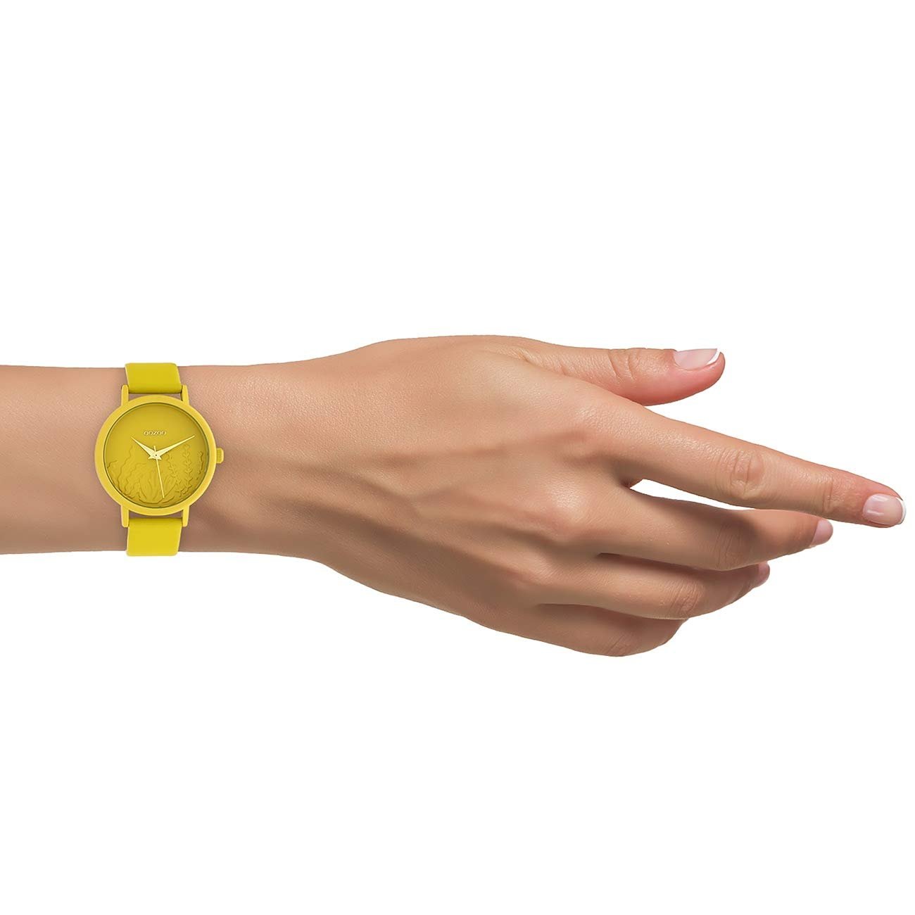 Женские часы Oozoo Summer Vibes Кожаный ремешок 36 мм Горчично-желтый C10602, Желто-желтый, золотой, Ремешок., фото №5