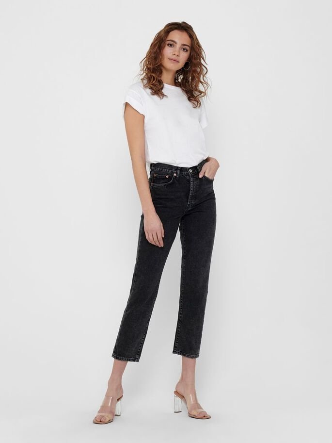 Джинсы ONLY LIFE HI RISE STRA ANK DNM JEANS 15209444 Чёрный S, фото №4