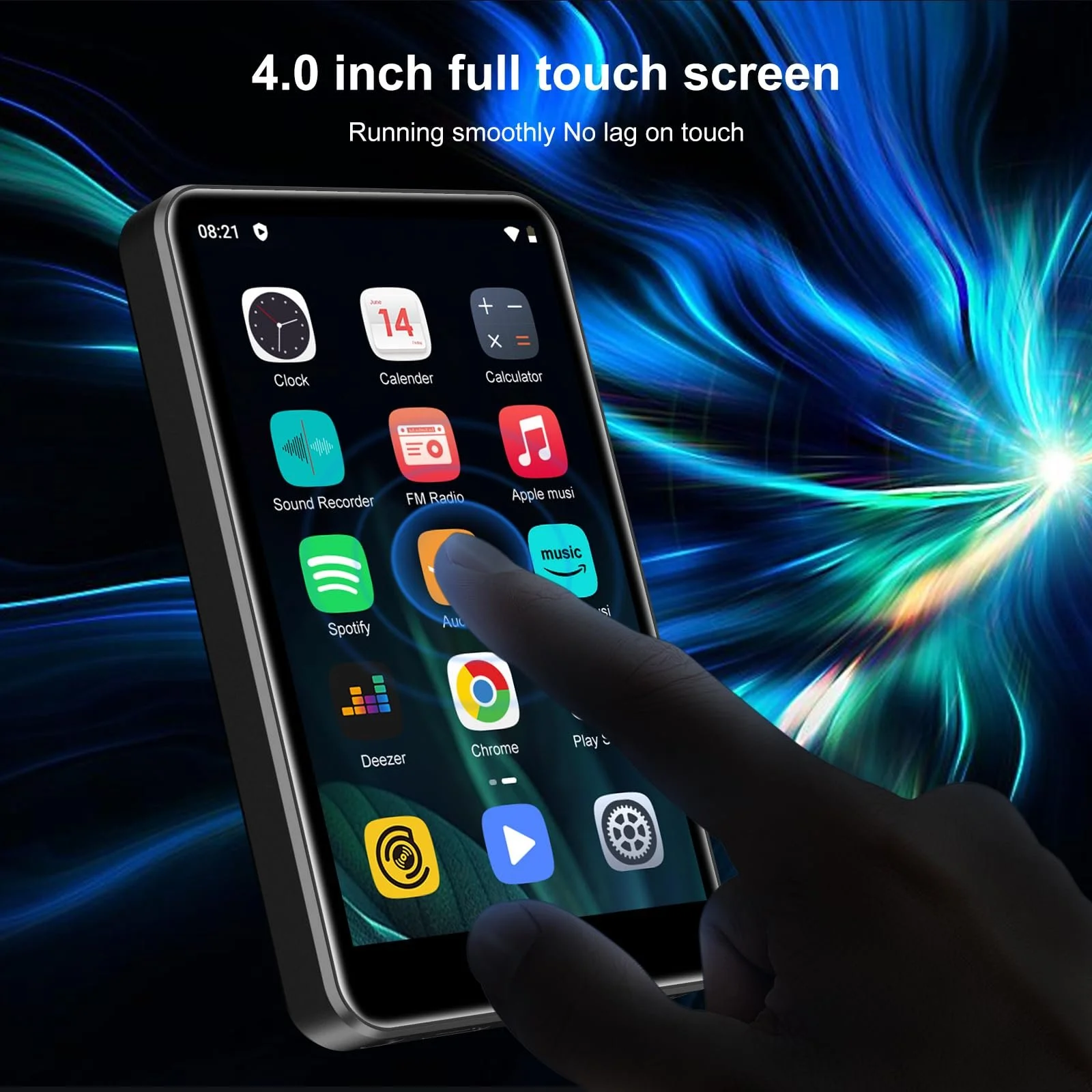 MP3-плеер ZAQE M505 80 ГБ Bluetooth и WiFi Черный, фото №3