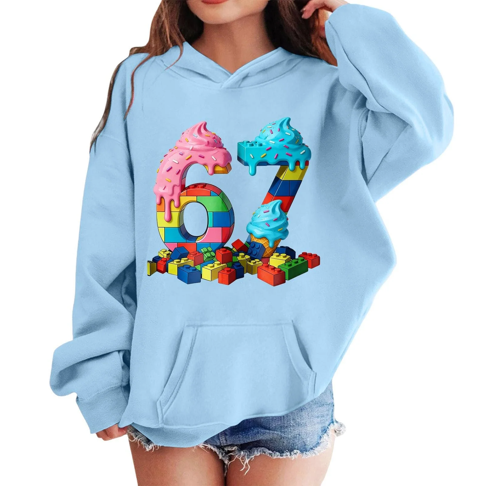 Худи Без бренда С принтом 67, фото №3