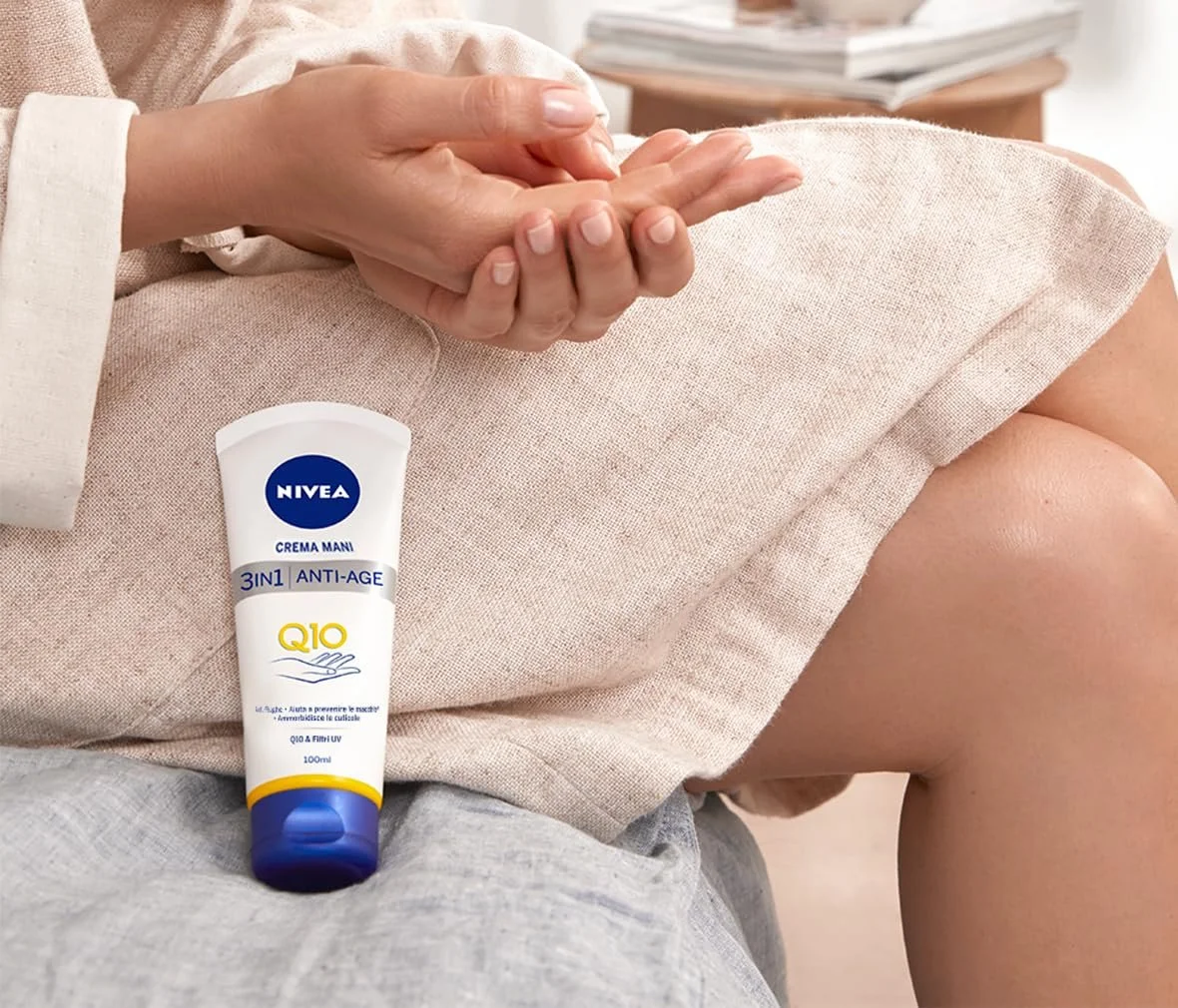 Крем для рук Nivea 3-в-1 Anti-Age Q10 & UV Filter Увлажняющий 4 флакона по 100 мл, фото №7