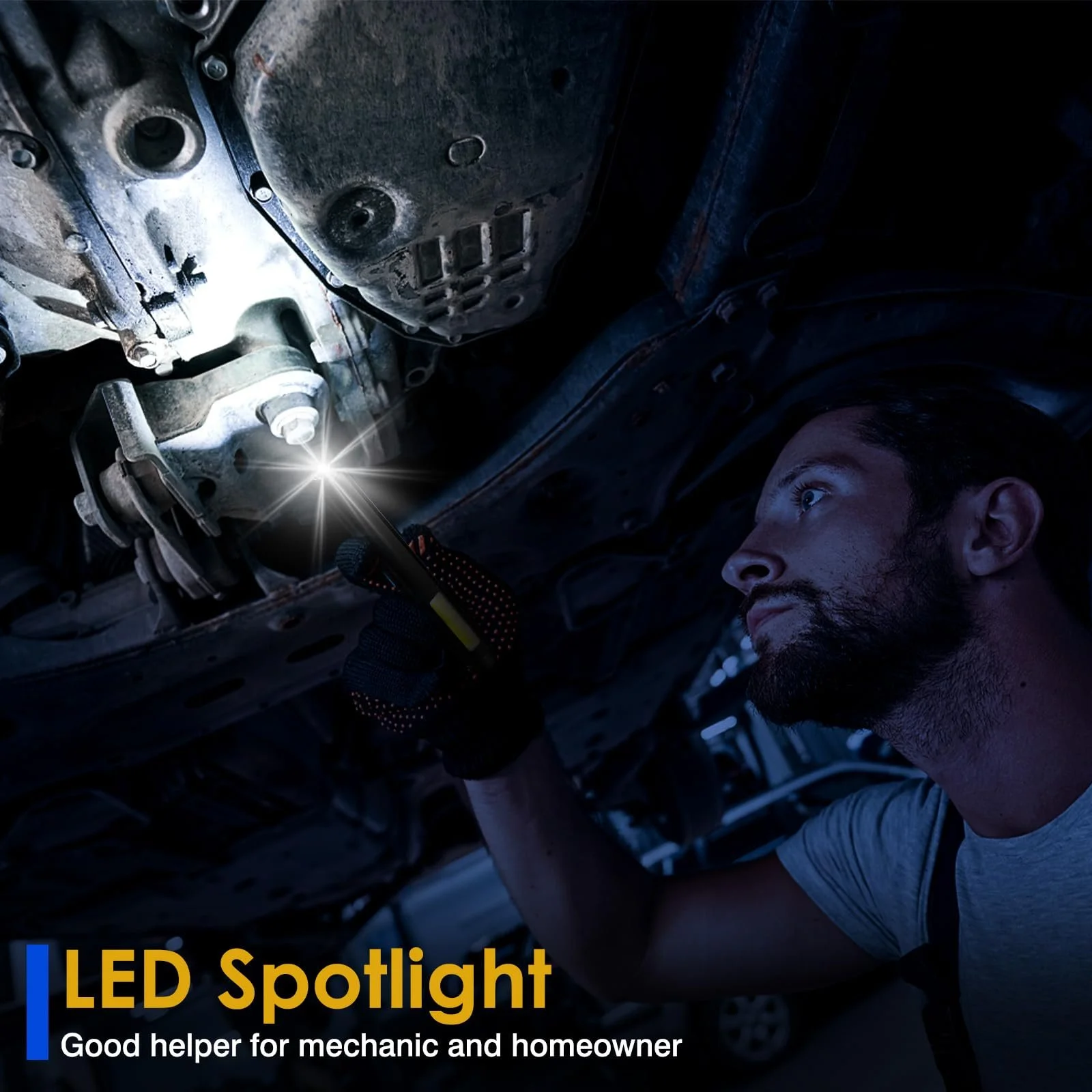 Ліхтарик WholeFire Mini UV Blacklight, 800 люмен, висока яскравість, світлодіодний кишеньковий з 365nm УФ чорним світлом, 4 режими з COB світлом та магнітом, фото №7