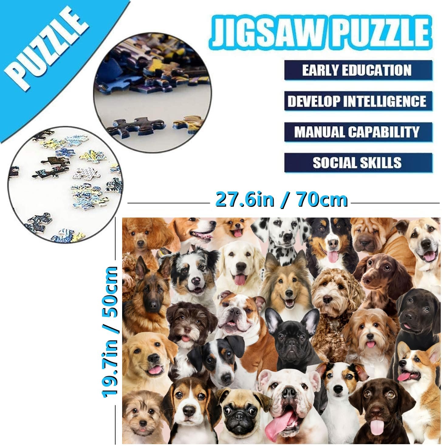 Пазл Lovely Dogs 1000 елементів 70 x 50 см, фото №4