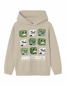 Толстовка NAME IT Minecraft Nreg Sweat Wh Bru Bfu для хлопчиків - Фото 1
