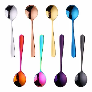 Ложка Кофейная из нержавеющей стали 8 цветов - Фото 1