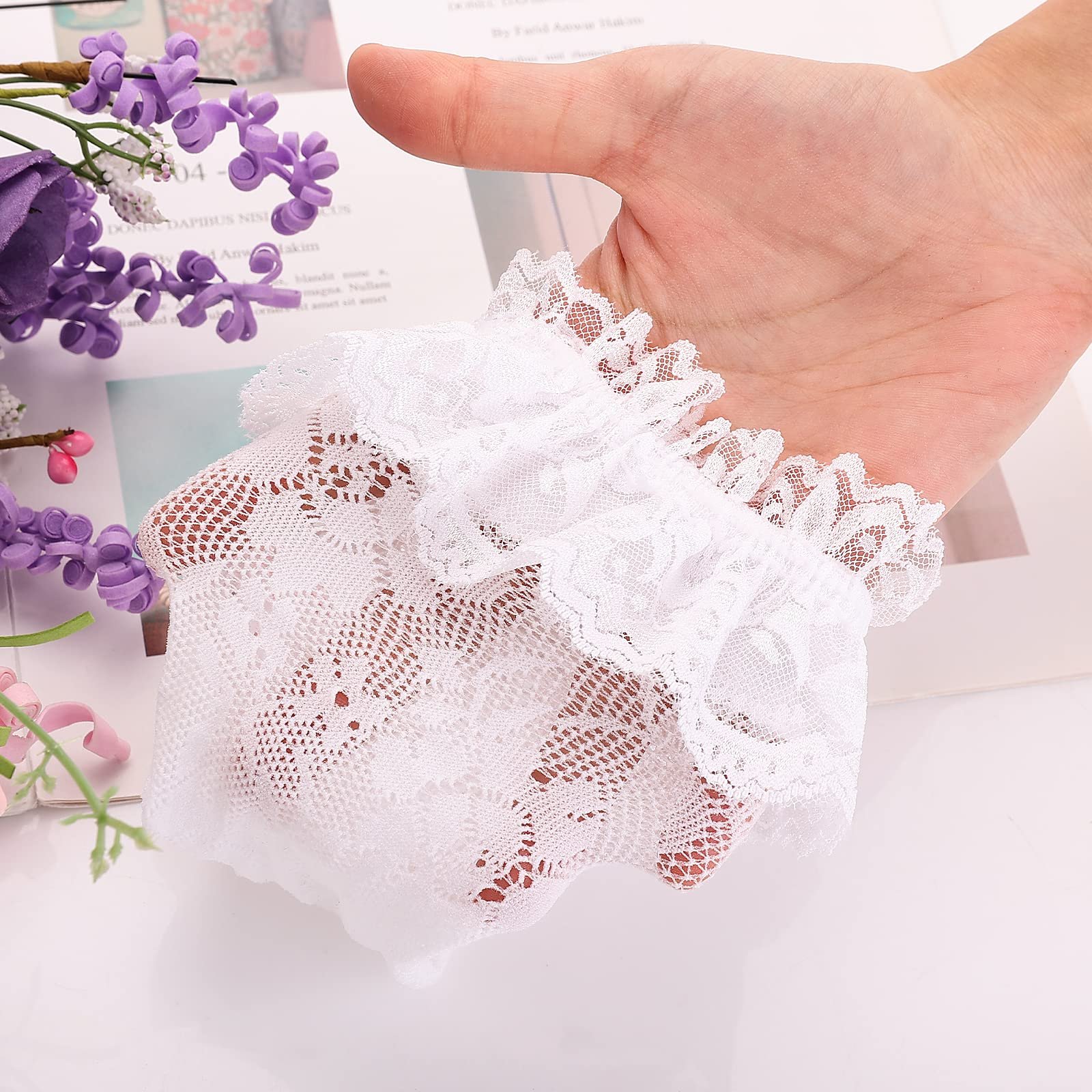 Носки Yolev с рюшами, 3 пары Черный, фото №5