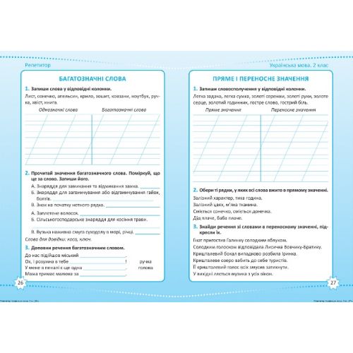 Книжка Репетитор Українська мова 2 клас [tsi242319-TSI], фото №2