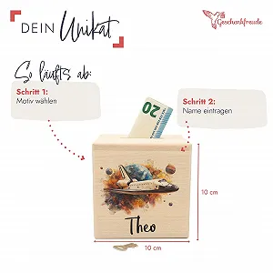 Скарбничка дерев'яна персоналізована космічна synthetic.ua - Фото 1