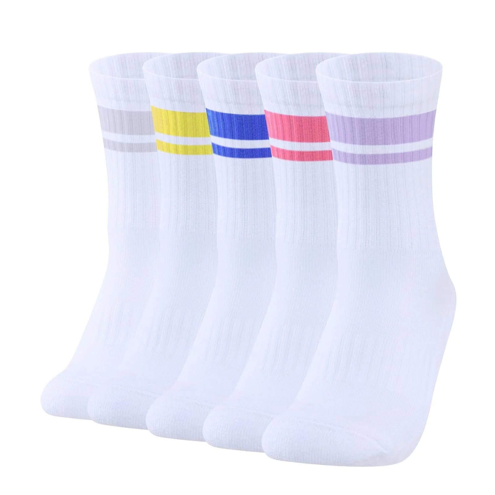Шкарпетки YUEDGE тенісні ретро жіночі, 5 пар, фото №1