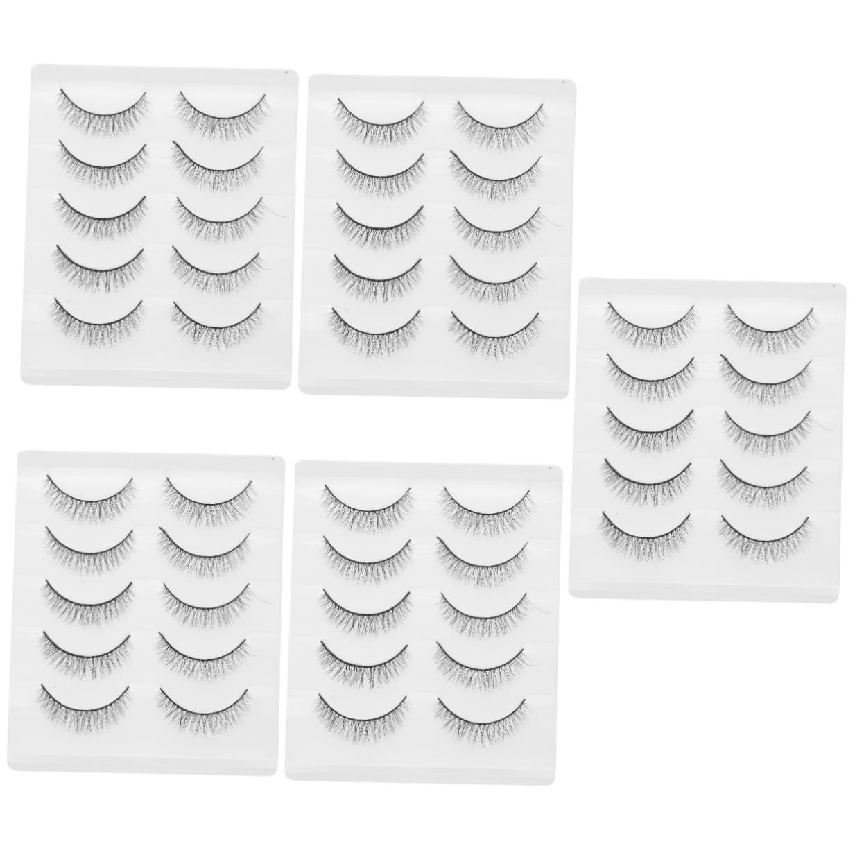 Вії Angoily 3D 25 пар короткі натуральний вигляд із хімічного волокна, фото №1