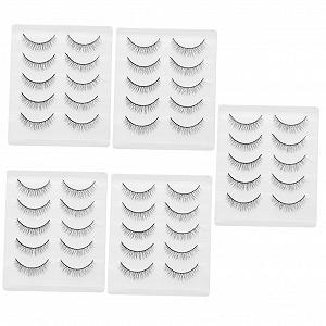 Ресницы Angoily 3D 25 пар короткие натуральный вид из химического волокна - Фото 1