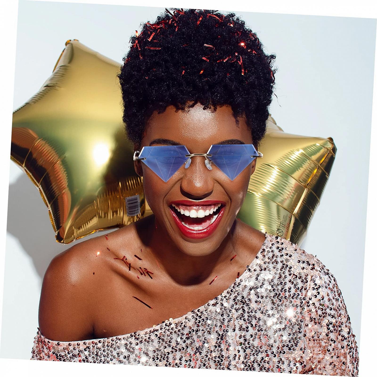 Сонцезахисні окуляри Діамант VALICLUD Без оправи Темно-синій, 2 пари, фото №2