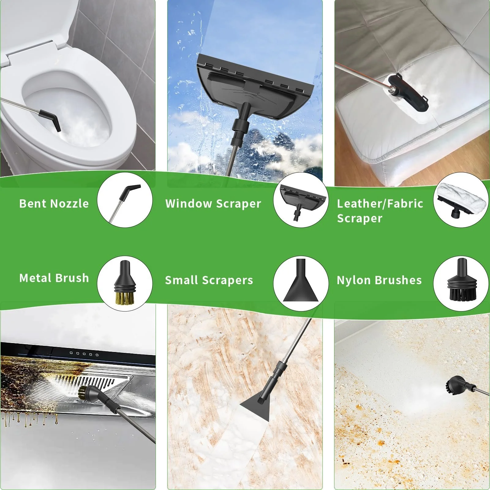 Ручний пароочисник 2500 Вт 1.6 л 3 бар з 16 аксесуарами, фото №6 Ручний пароочисник 2500 Вт 1.6 л 3 бар з 16 аксесуарами, фото №6