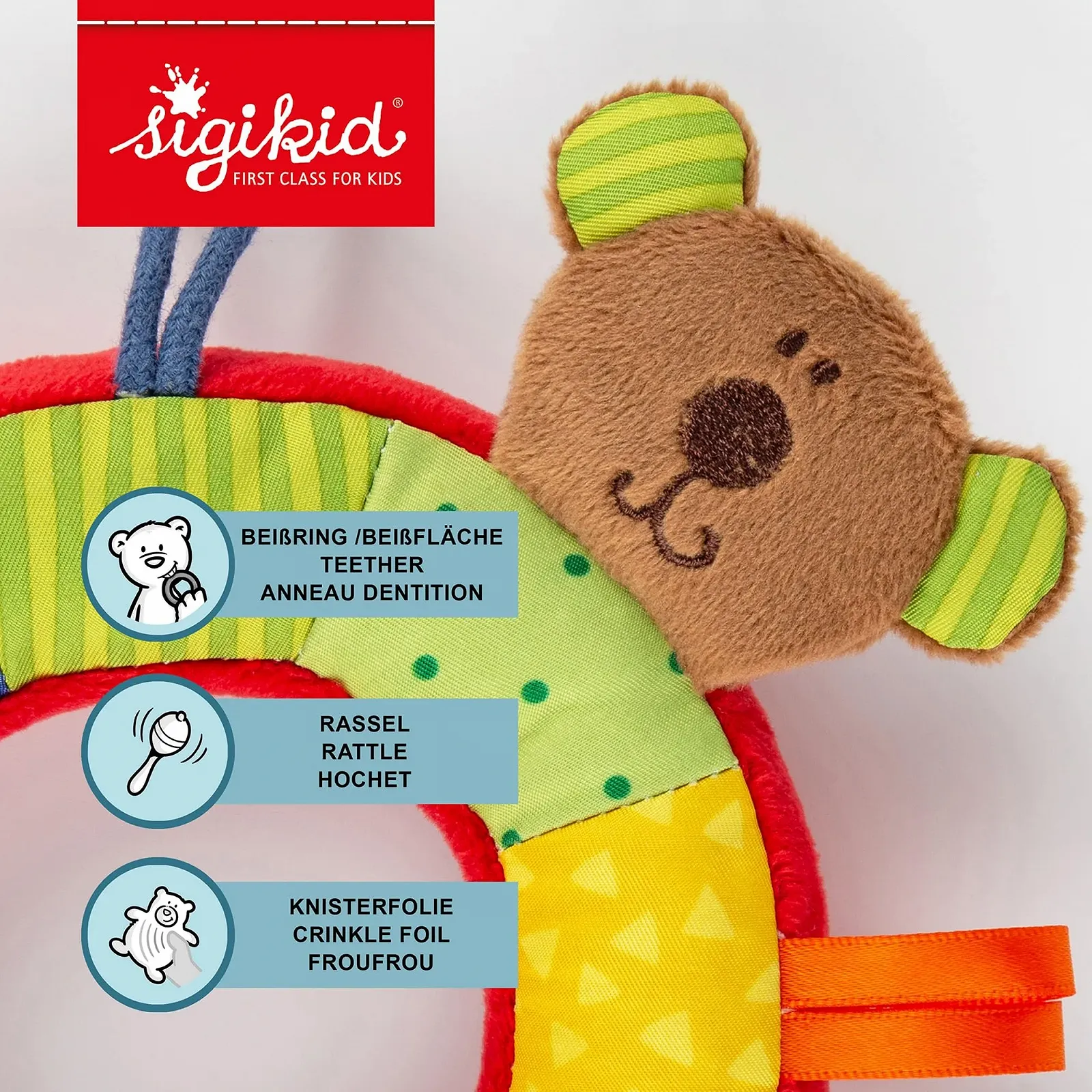 Брязкальце Sigikid Барвистий Ведмідь, фото №3