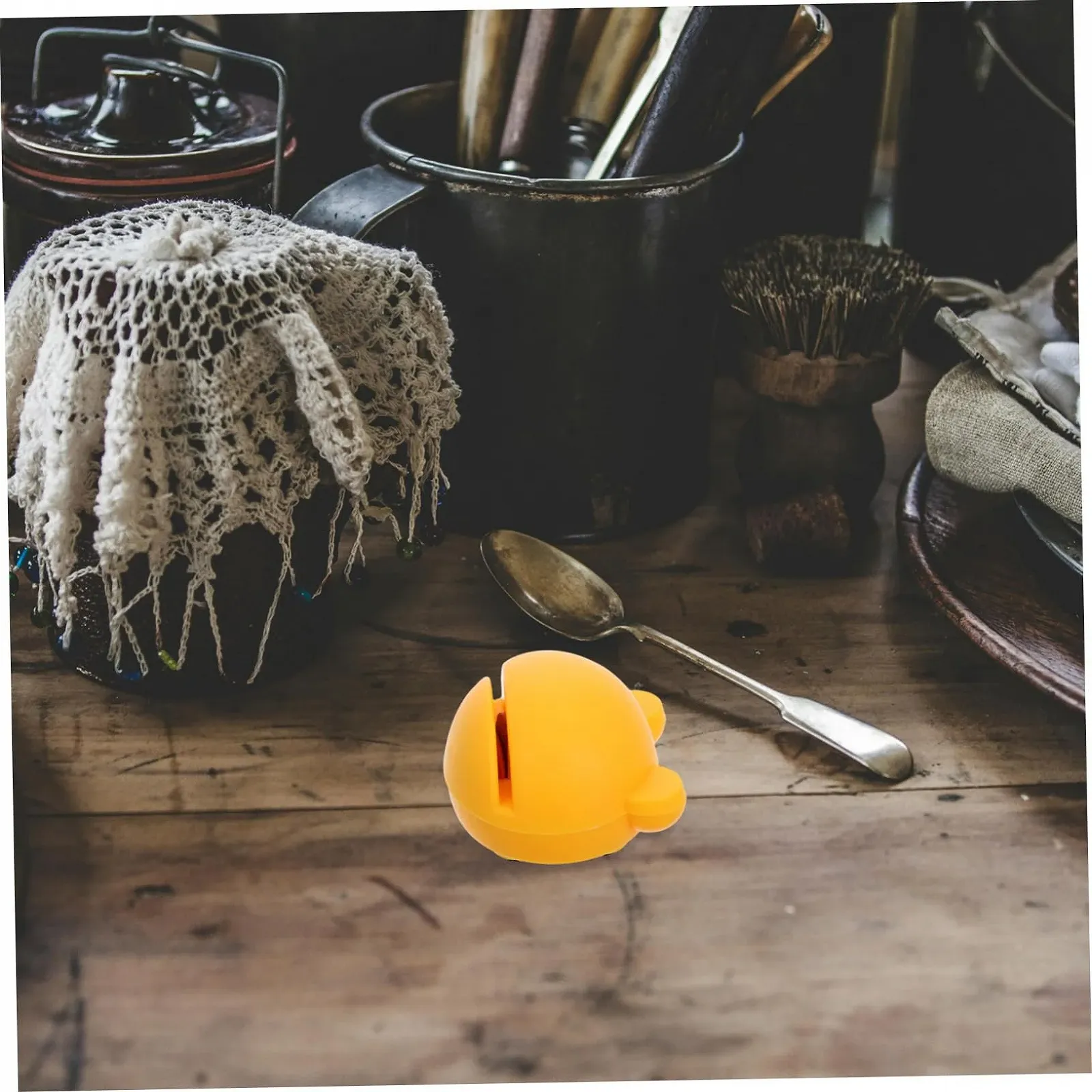 Точилка для ножів GLEAVI ручна роликова ABS Жовта, фото №6