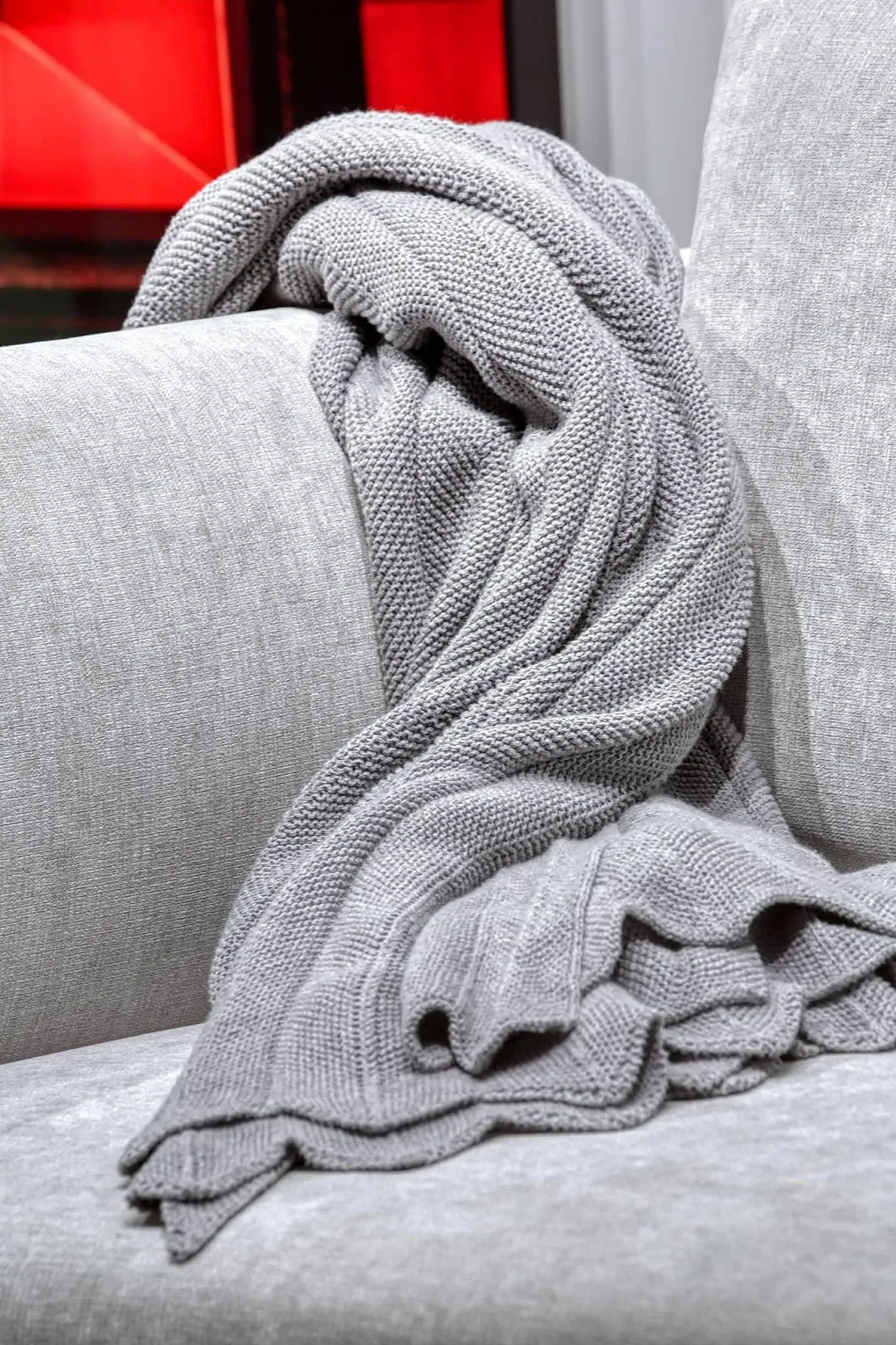 Покривало Nielsen HOME Milo Тонка в'язана 150 x 200 см Вершково-білий 100% Бавовна Ялинка, фото №6