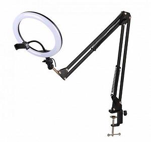 Кольцевая светодиодная Led Лампа 26 см и металлический Пантограф кольцевой свет селфи synthetic.ua - Фото 1