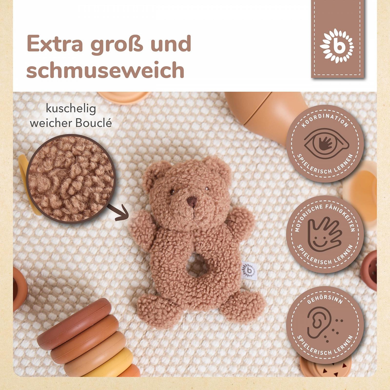 Мягкая игрушка Мишка Bieco Mika с погремушкой, фото №4 Мягкая игрушка Мишка Bieco Mika с погремушкой, фото №4