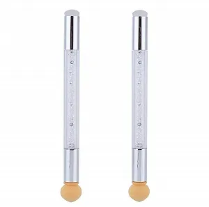 Набір пластин для стемпінгу 2 шт. Silicone Sponge Brush Flower Polish - Фото 1