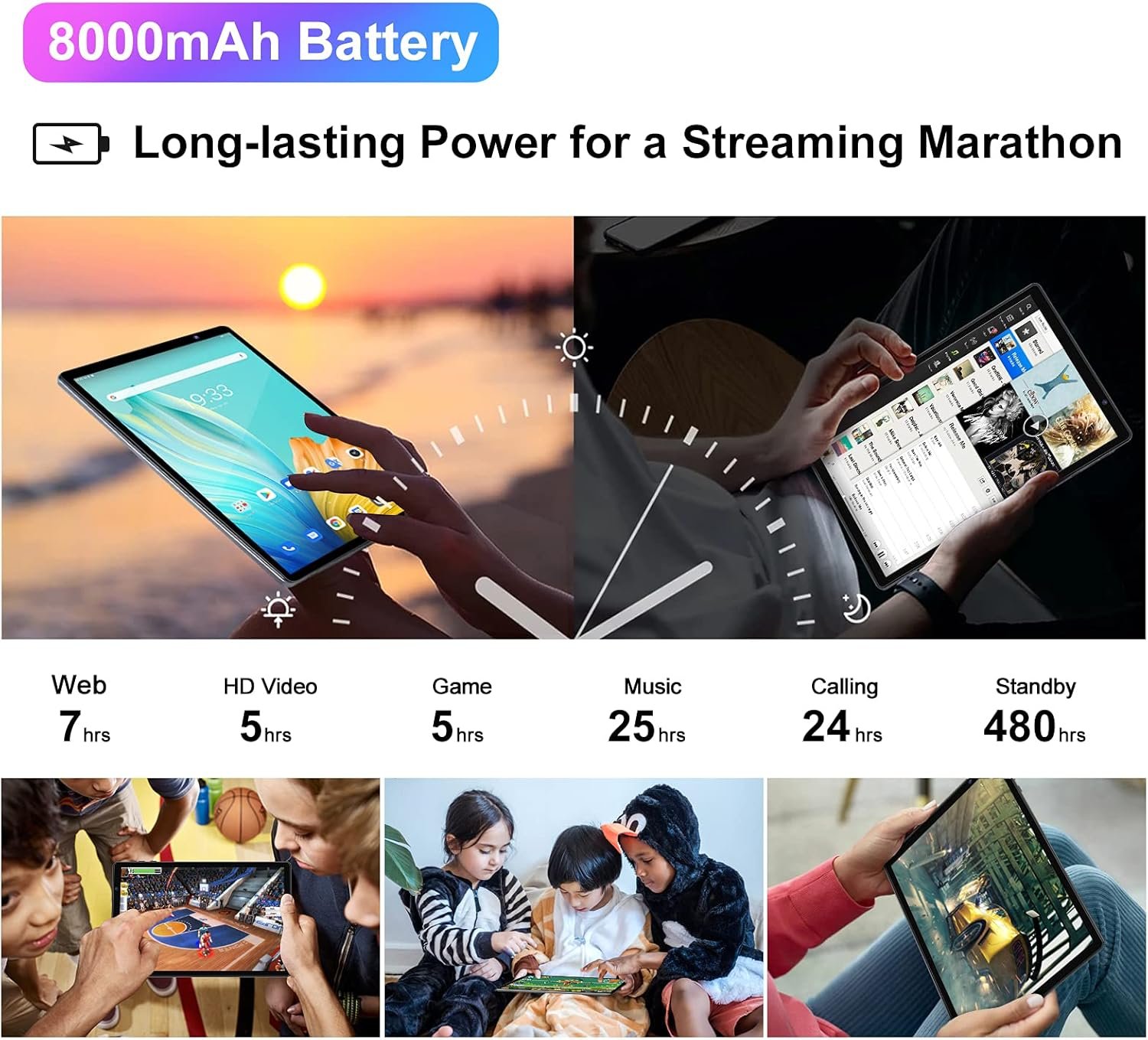 Планшет 10.1" FACETEL Q6 (8+6)/128Gb 8 ядер Android 13 8000 mAh Чорний, фото №6